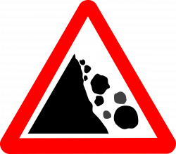 Roadsign Falling rocks Icons PNG - Free PNG and Icons Downloads