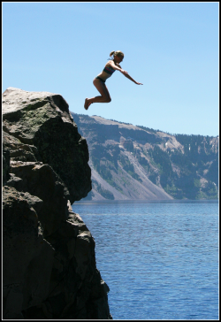 Man jumping off a cliff clipart - Clip Art Library