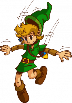 Link - Jumping from a cliff by oclero on DeviantArt