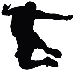OnlineLabels Clip Art - Jumping Man Silhouette 3