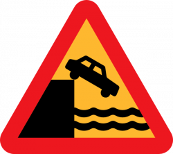 Caution Dont Drive Over A Cliff Into The Ocean Clip Art at Clker.com ...