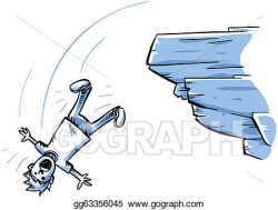 Stock Illustration - Cliff fall. Clipart Illustrations ...