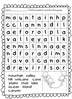 landforms+word+search.png 1,165×1,590 pixels | First grade science ...