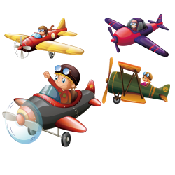 Airplane Aircraft Flight Illustration - Cartoon character helicopter ...