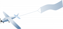 Clipart - Airplane With Banner
