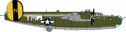 Clipart - B-24 J BOMBER