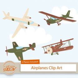 Professional Airplane Clipart for Digital Scrapbooking ...