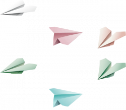 Airplane Paper plane Clip art - Colorful simple paper airplane ...