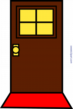 Domestic Simple Brown Door Clip Art - Sweet Clip Art