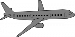 Grey Airplane Clip Art at Clker.com - vector clip art online ...