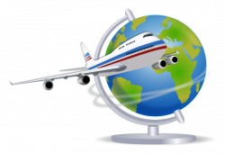 28+ Collection of Globe With Airplane Clipart | High quality, free ...