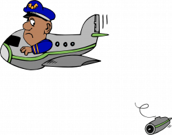 Clipart - Ooops - Airplane which just lost its engines...