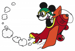 Airplane clipart mickey - Pencil and in color airplane clipart mickey