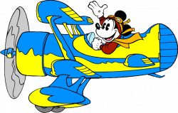 Mickey Mouse clipart plane - Pencil and in color mickey mouse ...