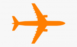 Airplane Clipart Orange - Airplane From Above Png ...