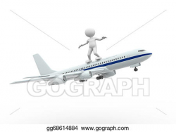 Drawing - Airplane. Clipart Drawing gg68614884 - GoGraph