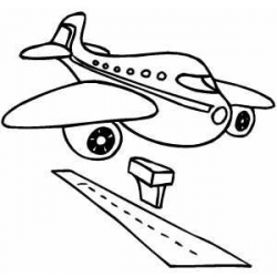 Plane Landing | Preschool | Airplane coloring pages, Free ...