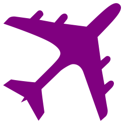 File:Airplane silhouette purple.svg - Wikimedia Commons