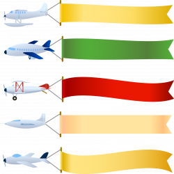 Airplane Aircraft Banner Clip art - Aircraft off with ribbon 1596 ...