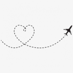 Heart Shaped Clipart Airplane Trail - Paper Planes Clip Art ...