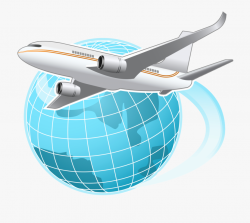 Airplane Vacation Clipart - Airplane Around The Globe ...