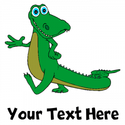 Cartoon Alligator (Custom) Canvas Lunch Bag by CoolCustomAnimalGifts