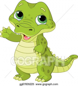 Clip Art Vector - baby alligator. Stock EPS gg67835225 - GoGraph