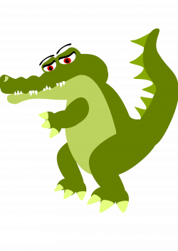 Clipart - Sad Crocodile Cartoon