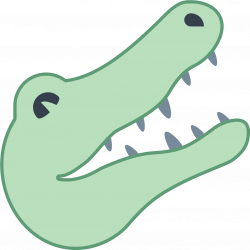 A Drawing Of A Alligator Head - Crocodile Clipart - Full ...