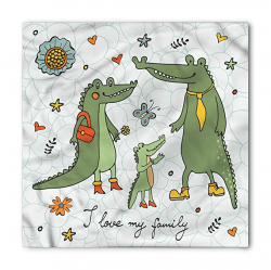 Amazon.com: Ambesonne Family Bandana, Alligator Family ...