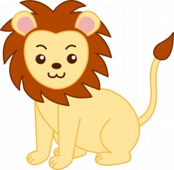 Cute Cartoon Animals | Little Golden Lion Clip Art - Free Clip Art ...