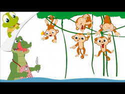 Five little monkeys nursery rhyme - YouTube