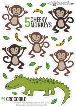 Printable Puppets - Five Cheeky Monkeys... and a Crocodile ...