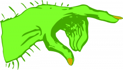Clipart - Pointing Monster Hand - Color