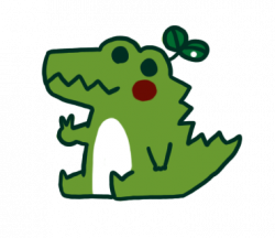 cute alligator green kawaii freetoedit...