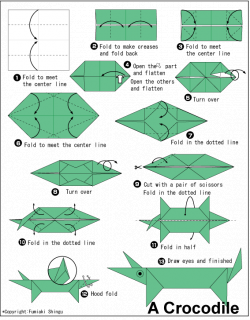 Origami Crocodile | Origami | Pinterest | Origami, Oragami and Diagram