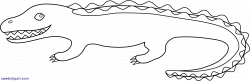 Alligator Outline Clipart - Sweet Clip Art