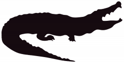 OnlineLabels Clip Art - Alligator Silhouette