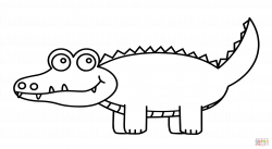 Cute Cartoon Alligator coloring page | Free Printable Coloring Pages
