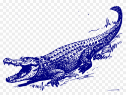 Crocodile Clipart Purple - Black And White Alligators, HD ...