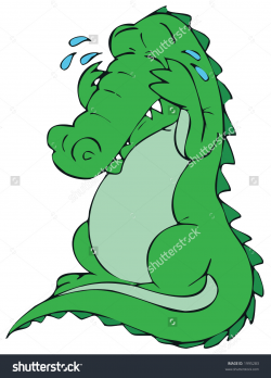 Sad Crocodile Clipart