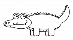 Free Public Domain Cartoon Alligator Clip Art - Janet's Art Corner