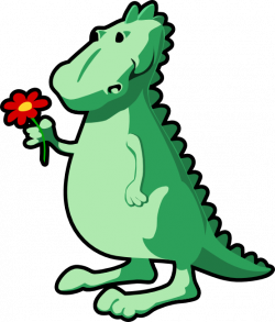 clipartist.net » Clip Art » toy dragon with flower christmas xmas ...