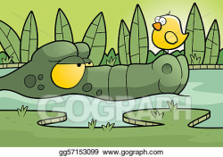 EPS Vector - Alligator swamp. Stock Clipart Illustration ...