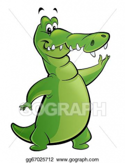 Drawing - Cartoon crocodile presents. Clipart Drawing ...