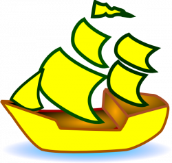 Yellow Boat Clip Art at Clker.com - vector clip art online, royalty ...