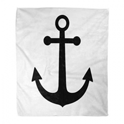 Amazon.com: Golee Throw Blanket Clipart Ship Boat Anchor ...