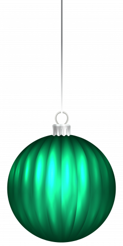 Green Christmas Ball Ornament PNG Clip Art Image | Gallery ...