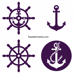 Meaning of Anchor and Rudder Symbol and Free Vector Patterns