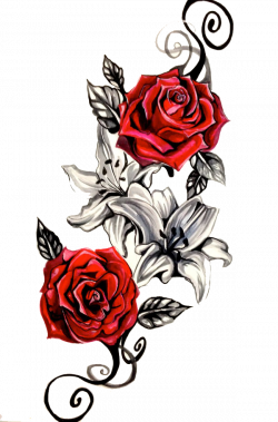 Rose-Tattoo-PNG-Clipart.png (600×911) | timetome | Pinterest ...